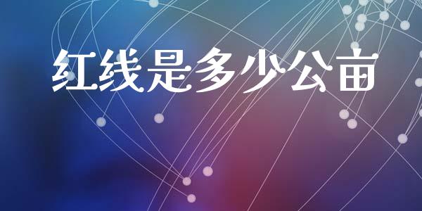 红线是多少公亩_https://wap.jnlaobingbanjia.com_股市行情_第1张