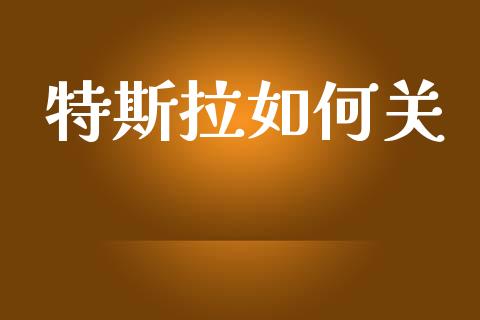 特斯拉如何关_https://wap.jnlaobingbanjia.com_股市行情_第1张