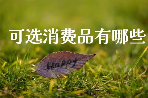 可选消费品有哪些_https://wap.jnlaobingbanjia.com_基金分析_第1张