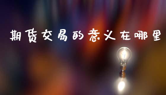 期货交易的意义在哪里_https://wap.jnlaobingbanjia.com_金融理财_第1张