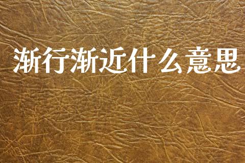 渐行渐近什么意思_https://wap.jnlaobingbanjia.com_金融理财_第1张