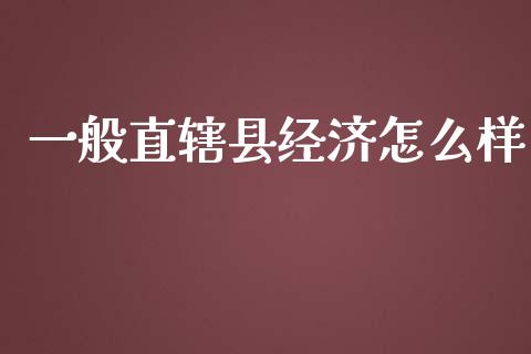 一般直辖县经济怎么样_https://wap.jnlaobingbanjia.com_金融理财_第1张