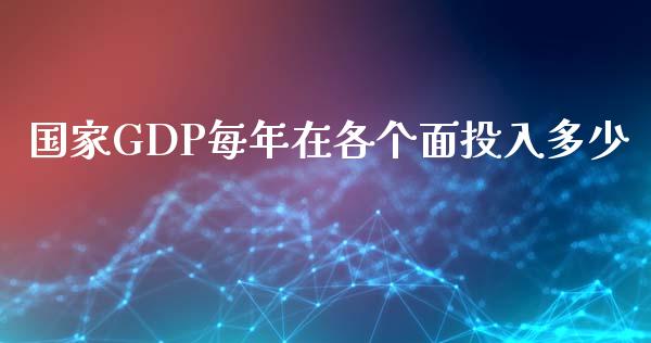 国家GDP每年在各个面投入多少_https://wap.jnlaobingbanjia.com_股市行情_第1张