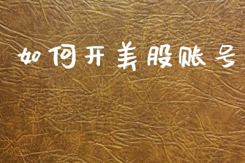 如何开美股账号_https://wap.jnlaobingbanjia.com_财经资讯_第1张