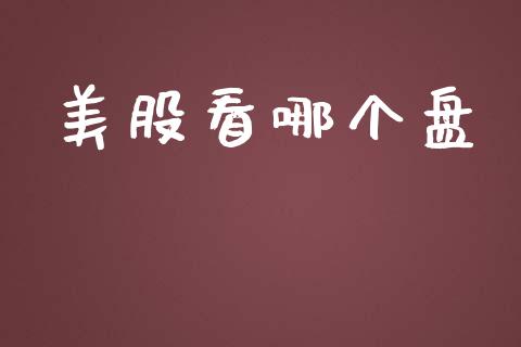 美股看哪个盘_https://wap.jnlaobingbanjia.com_股市行情_第1张