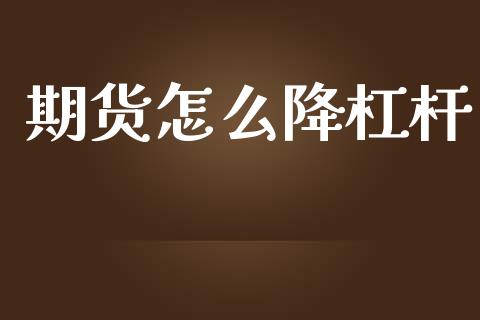期货怎么降杠杆_https://wap.jnlaobingbanjia.com_证券公告_第1张