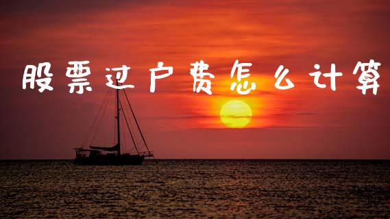 股票过户费怎么计算_https://wap.jnlaobingbanjia.com_财务管理_第1张