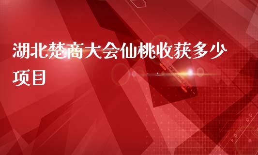湖北楚商大会仙桃收获多少项目_https://wap.jnlaobingbanjia.com_财务管理_第1张