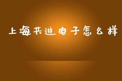 上海共进电子怎么样_https://wap.jnlaobingbanjia.com_财务管理_第1张