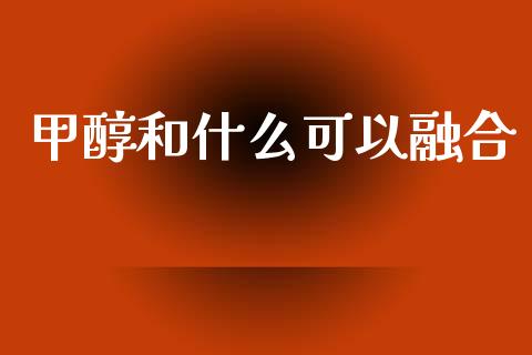 甲醇和什么可以融合_https://wap.jnlaobingbanjia.com_股市行情_第1张
