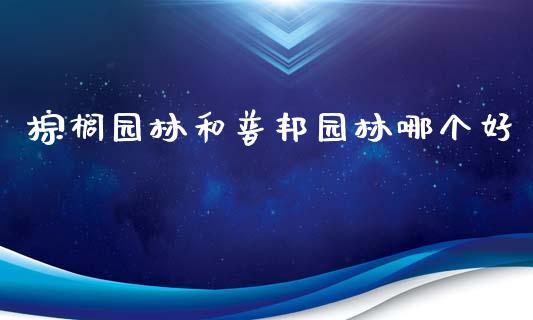 棕榈园林和普邦园林哪个好_https://wap.jnlaobingbanjia.com_金融理财_第1张