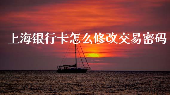 上海银行卡怎么修改交易密码_https://wap.jnlaobingbanjia.com_财务管理_第1张