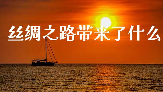 丝绸之路带来了什么_https://wap.jnlaobingbanjia.com_财务管理_第1张