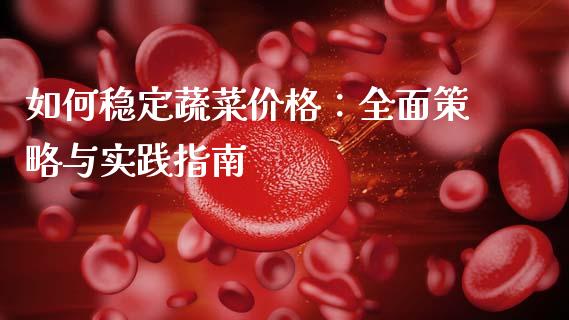 如何稳定蔬菜价格：全面策略与实践指南_https://wap.jnlaobingbanjia.com_财务管理_第1张