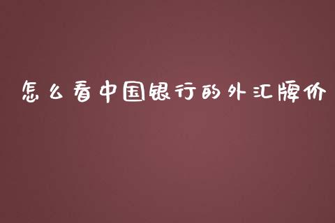 怎么看中国银行的外汇牌价_https://wap.jnlaobingbanjia.com_基金分析_第1张