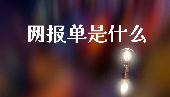 网报单是什么_股市行情_第1张_财经资讯_股市行情_财务管理_金融理财 网报单是什么_https://wap.jnlaobingbanjia.com_股市行情_第1张