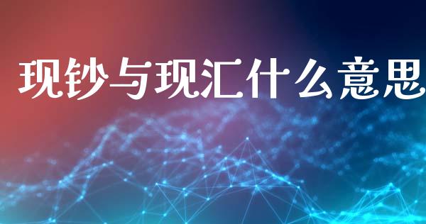 现钞与现汇什么意思_https://wap.jnlaobingbanjia.com_股市行情_第1张