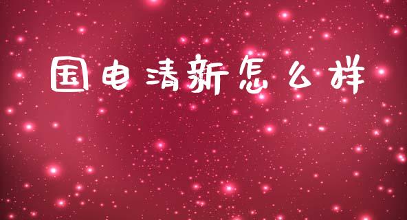 国电清新怎么样_https://wap.jnlaobingbanjia.com_基金分析_第1张
