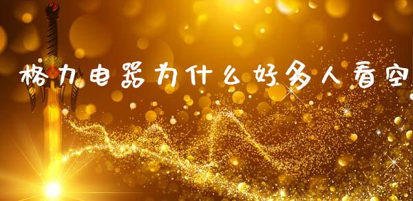 格力电器为什么好多人看空_https://wap.jnlaobingbanjia.com_证券公告_第1张