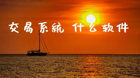交易系统 什么软件_https://wap.jnlaobingbanjia.com_金融理财_第1张