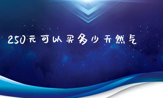 250元可以买多少天然气_https://wap.jnlaobingbanjia.com_股市行情_第1张
