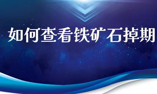 如何查看铁矿石掉期_https://wap.jnlaobingbanjia.com_股市行情_第1张