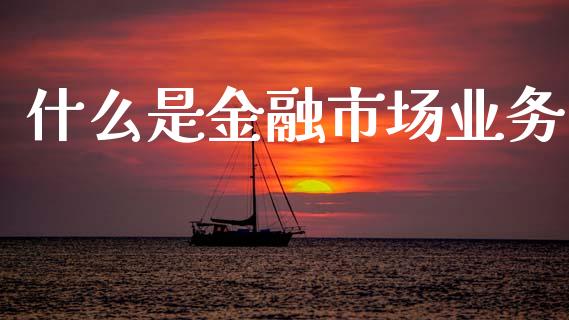 什么是金融市场业务_https://wap.jnlaobingbanjia.com_基金分析_第1张