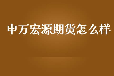 申万宏源期货怎么样_https://wap.jnlaobingbanjia.com_财务管理_第1张