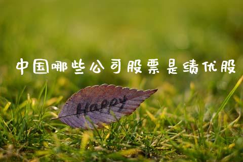 中国哪些公司股票是绩优股_https://wap.jnlaobingbanjia.com_股市行情_第1张