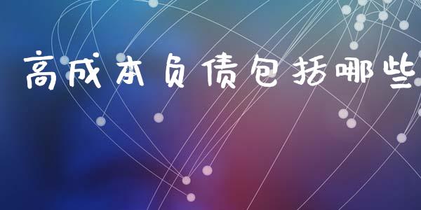 高成本负债包括哪些_https://wap.jnlaobingbanjia.com_财经资讯_第1张