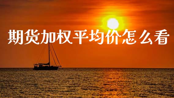 期货加权平均价怎么看_https://wap.jnlaobingbanjia.com_金融理财_第1张