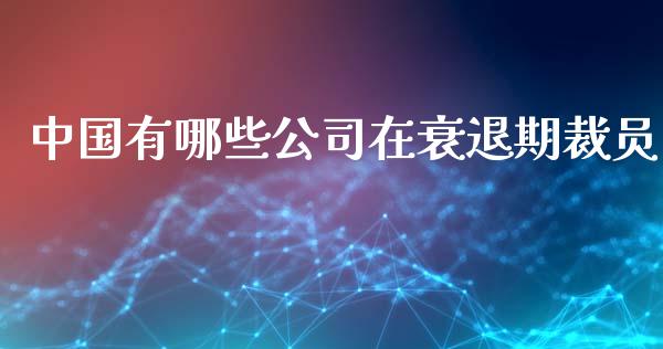 中国有哪些公司在衰退期裁员_https://wap.jnlaobingbanjia.com_股市行情_第1张