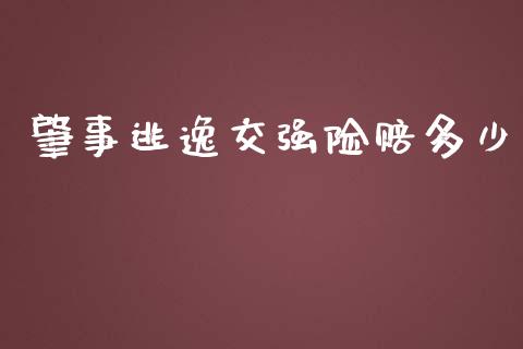肇事逃逸交强险赔多少_https://wap.jnlaobingbanjia.com_股市行情_第1张