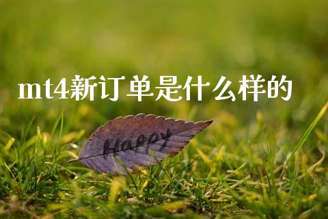 mt4新订单是什么样的_https://wap.jnlaobingbanjia.com_金融理财_第1张