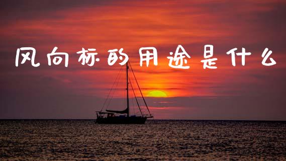 风向标的用途是什么_https://wap.jnlaobingbanjia.com_财经资讯_第1张