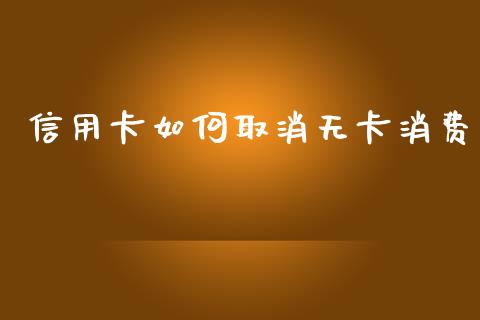 信用卡如何取消无卡消费_https://wap.jnlaobingbanjia.com_金融理财_第1张