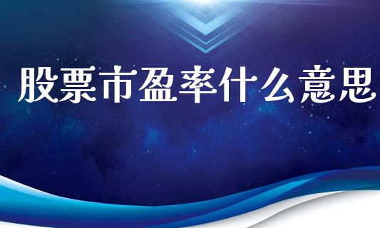 股票市盈率什么意思_https://wap.jnlaobingbanjia.com_财经资讯_第1张