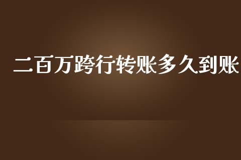 二百万跨行转账多久到账_https://wap.jnlaobingbanjia.com_证券公告_第1张