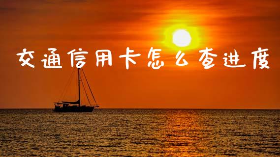 交通信用卡怎么查进度_https://wap.jnlaobingbanjia.com_股市行情_第1张