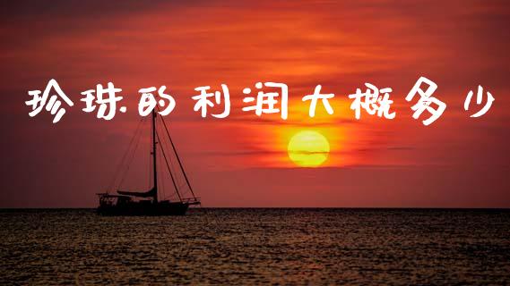 珍珠的利润大概多少_https://wap.jnlaobingbanjia.com_财务管理_第1张