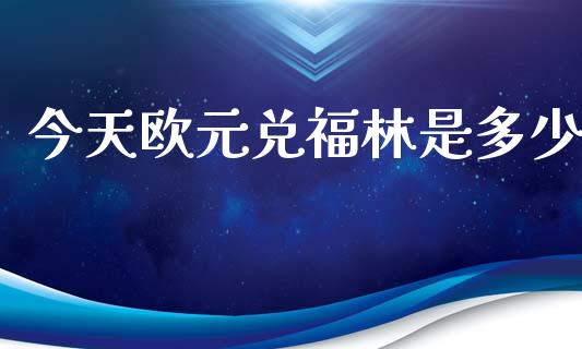 今天欧元兑福林是多少_https://wap.jnlaobingbanjia.com_财务管理_第1张