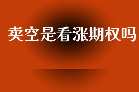 卖空是看涨期权吗_https://wap.jnlaobingbanjia.com_证券公告_第1张