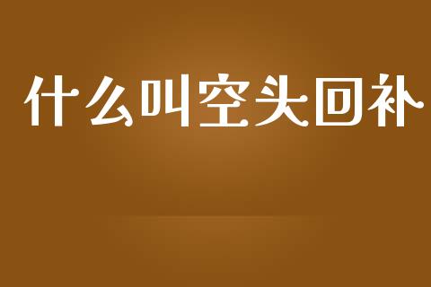 什么叫空头回补_https://wap.jnlaobingbanjia.com_财务管理_第1张