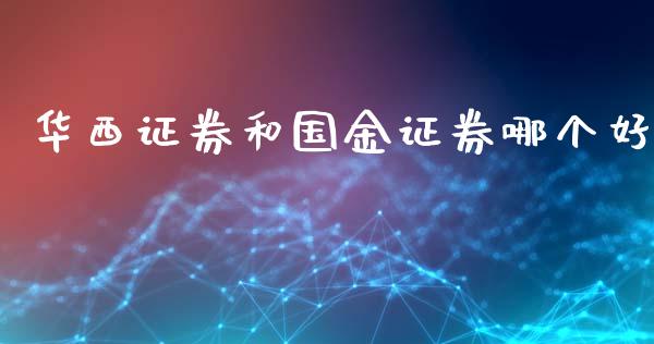 华西证券和国金证券哪个好_https://wap.jnlaobingbanjia.com_财务管理_第1张