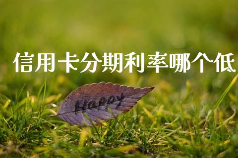 信用卡分期利率哪个低_https://wap.jnlaobingbanjia.com_财务管理_第1张