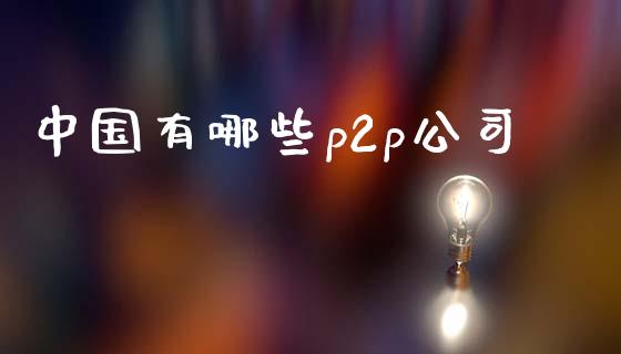 中国有哪些p2p公司_https://wap.jnlaobingbanjia.com_财经资讯_第1张