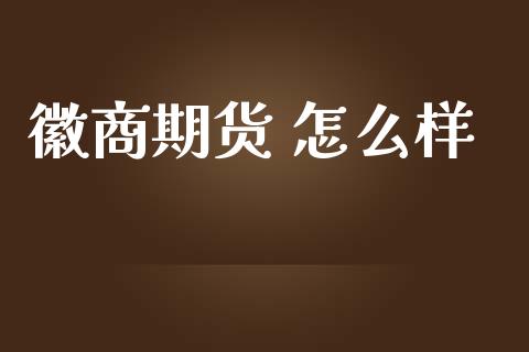 徽商期货 怎么样_https://wap.jnlaobingbanjia.com_金融理财_第1张