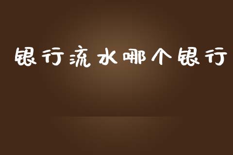 银行流水哪个银行_https://wap.jnlaobingbanjia.com_基金分析_第1张