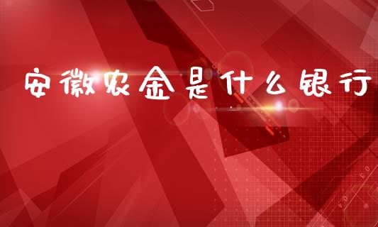 安徽农金是什么银行_https://wap.jnlaobingbanjia.com_金融理财_第1张