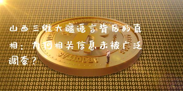 山西三维大疆谣言背后的真相：为何相关信息未被广泛调查？_https://wap.jnlaobingbanjia.com_证券公告_第1张